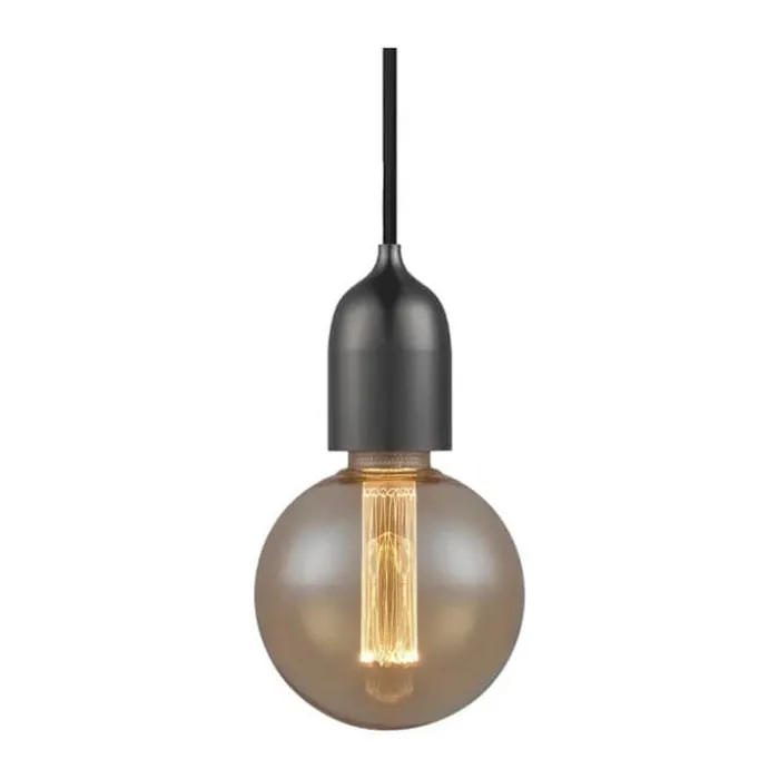 Halo Design Classic Fatningssæt H 10 cm - E27 - Gun Black
