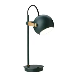 Halo Design DC Bordlampe Ø 12 x H 35 cm - Metal/træ - Mørk Grøn