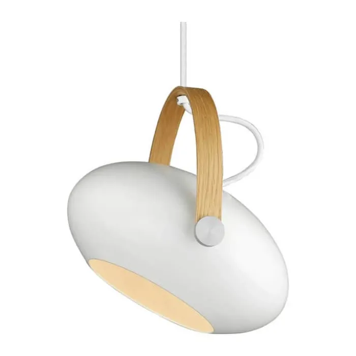 Halo Design D.C Pendel Ø 26 cm - Aluminium/træ - Hvid