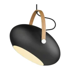 Halo Design D.C Pendel Ø 40 cm - Aluminium/egetræ - Sort