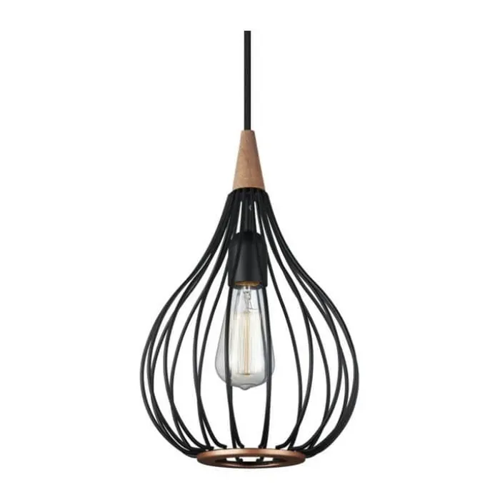 Halo Design Drops Pendel Ø 23 cm - Lakeret stål - Sort