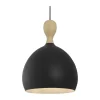 Halo Design Dueodde Pendel Ø 30 x H 30 cm - Metal/egetræ - Sort