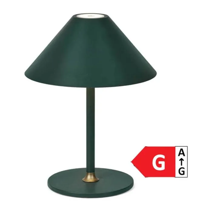 Halo Design Hygge Bordlampe H 25 cm - Metal/akryl - Mørkegrøn