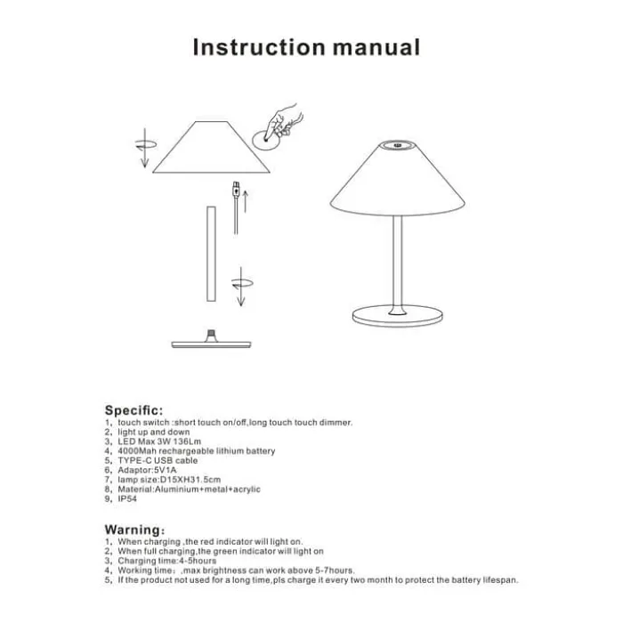 Halo Design Hygge Bordlampe H 19 cm - LED - Maroon