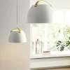 Halo Design Oslo Pendel Ø 16 cm - Metal/træ - Hvid