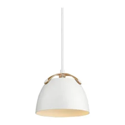 Halo Design Oslo Pendel Ø 16 cm - Metal/træ - Hvid