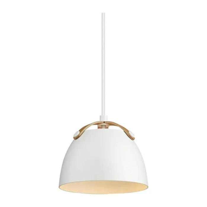 Halo Design Oslo Pendel Ø 16 cm - Metal/træ - Hvid