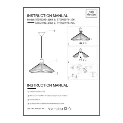 Halo Design Paris Pendel Ø 56 cm - Tekstil - Hvid