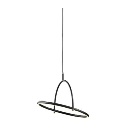 Halo Design Tilt Lysekrone H 33 x B 42 cm - Metal - Sort