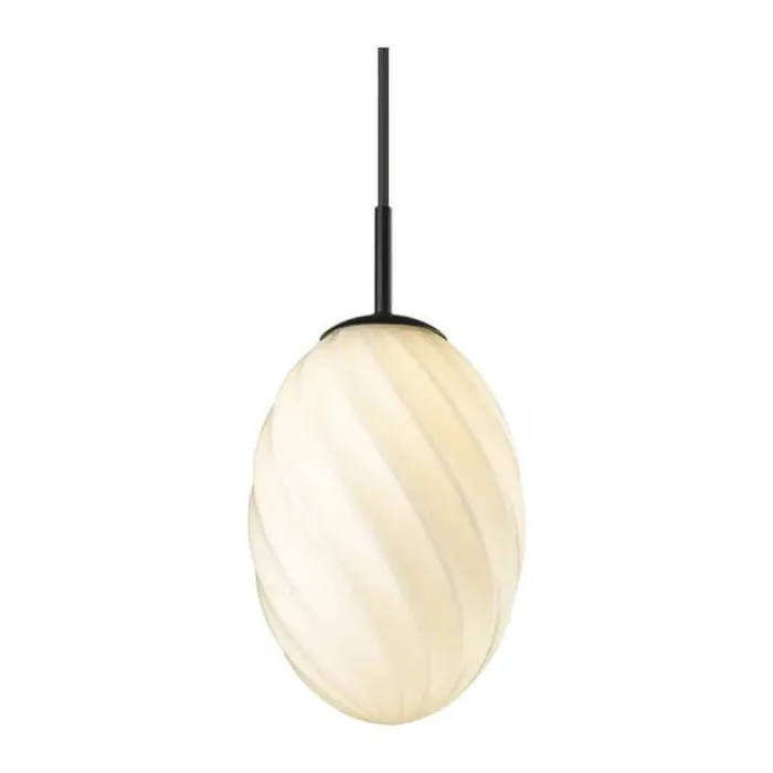 Halo Design Twist Pendel Ø 15 cm - E27 - Opal/sort