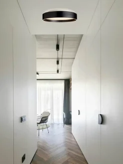 Halo Design Universal Loftslampe Ø 50 cm - Aluminium/akryl - Mat Sort