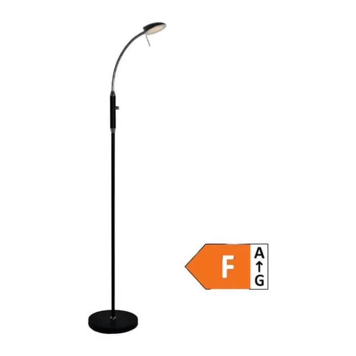 Halo Design Vegas Gulvlampe H 140 cm - Krombelagt stål - Sort