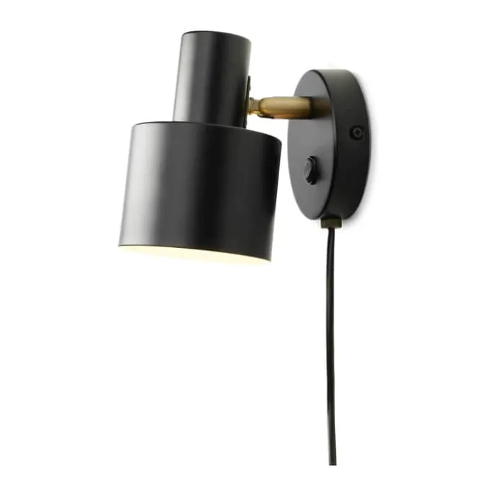 Halo Design Vogue Væglampe Ø 10 x H 16 cm - Metal - Sort