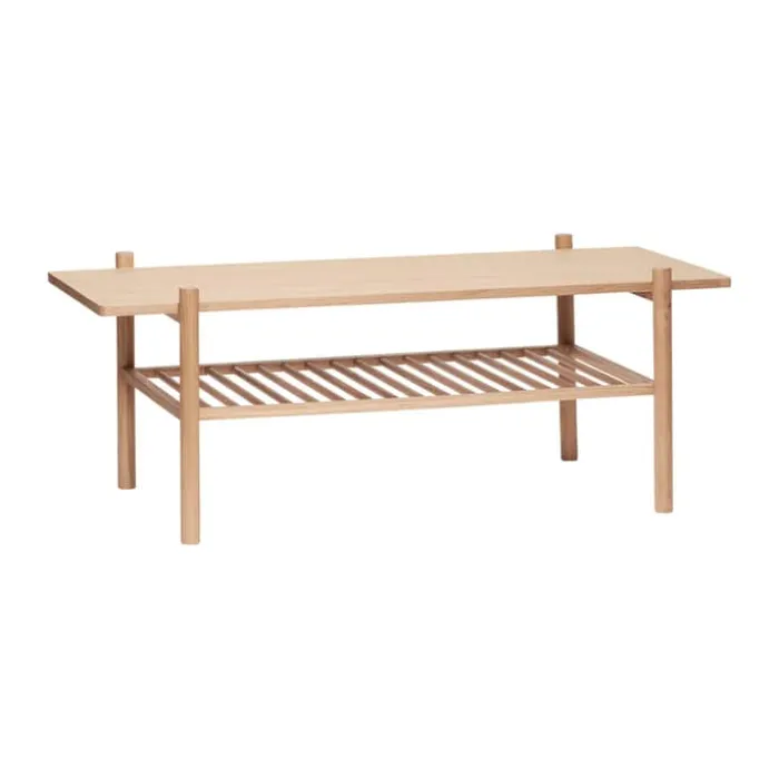 Hübsch Acorn Sofabord H 46 x B 57 x L 120 cm - MDF/egetræ - Natur