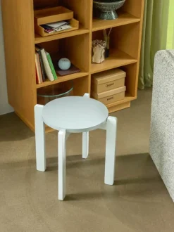 Hübsch Always Skammel H 42 x B 45 x L 45 cm - MDF/egetræ - Lysegrå