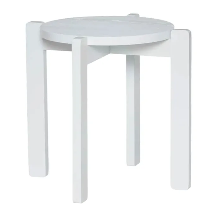 Hübsch Always Skammel H 42 x B 45 x L 45 cm - MDF/egetræ - Lysegrå
