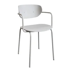 Hübsch Arch Spisebordsstol - 2 stk. H 81 x B 50 x L 48 cm - Askfiner/jern - Lysegrå