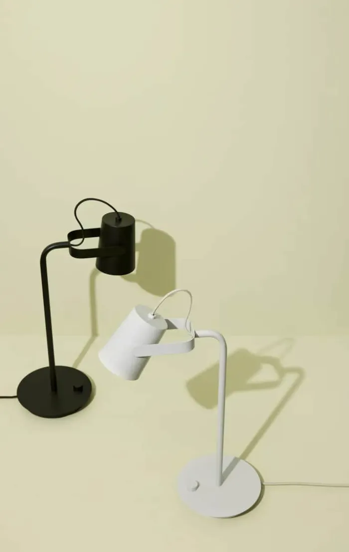 Hübsch Ardent Bordlampe H 54 cm - Jern - Lysegrå