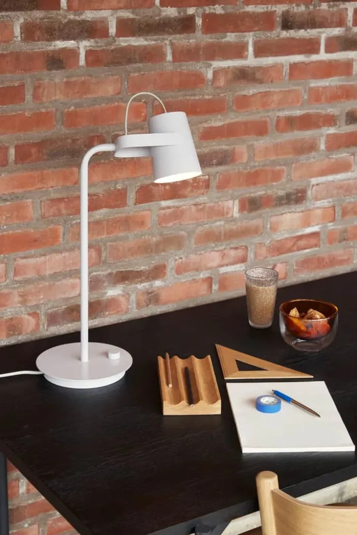 Hübsch Ardent Bordlampe H 54 cm - Jern - Lysegrå