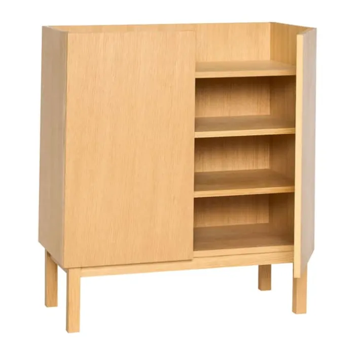 Hübsch Ark Skab H 90 x B 40 x L 80 cm - MDF/egetræ - Natur