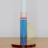 Hübsch Astro Lysestage H 14 cm - Krystalglas - Blå