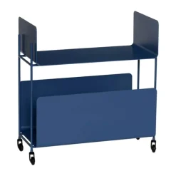 Hübsch Ays Rullebord H 66 x B 32 x L 63 cm - Jern - Mørkeblå