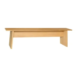 Hübsch Bænk H 48 x B 44 x L 180 cm - MDF/egetræ - Natur