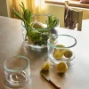Hübsch Clea Skål Ø 15 cm - Glas - Klar/grøn
