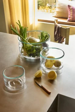 Hübsch Clea Skål Ø 30 cm - Glas - Klar/grøn