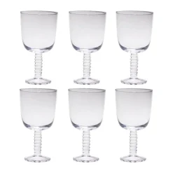 Hübsch Clink Rødvinsglas - 6 stk. 38 cl - Glas - Klar