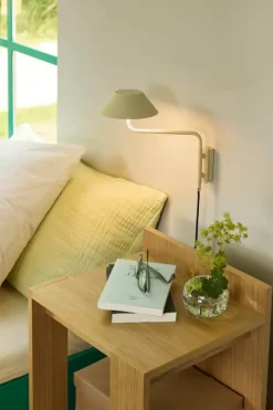 Hübsch Cover Væglampe H 25 cm - Jern/polycarbonat - Sand