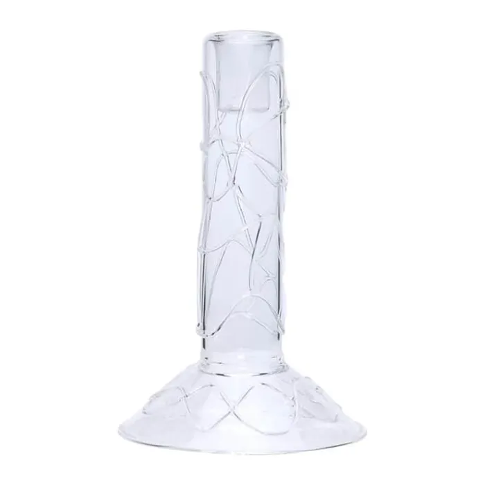 Hübsch Doodle Lysestage Ø 11 x H 17 cm - Glas - Klar