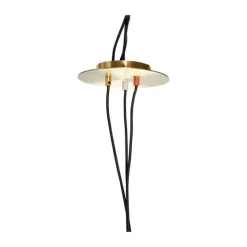 Hübsch Drop Pendel Ø 14 x H 20 cm - Jern - Messingfarvet/grå/rødbrun