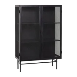 Hübsch Edge Skab H 150 x B 45 x L 100 cm - Jern - Sort