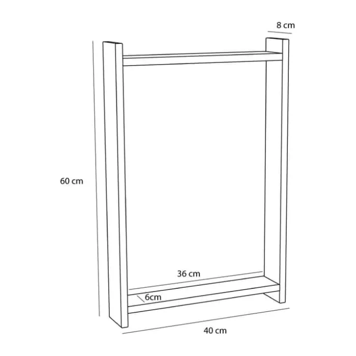 Hübsch Forma Spejl H 60 x B 8 x L 40 cm - Spejlglas - Natur