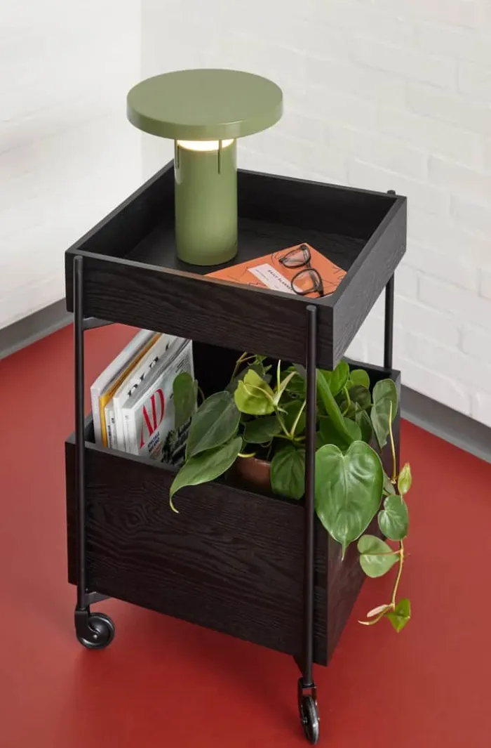 Hübsch Fresh Rullebord H 70 x B 40 x L 42 cm - Asketræ/MDF - Sort