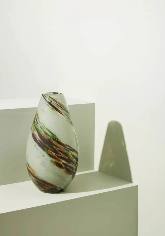 Hübsch Grove Vase Ø 19 x H 33 cm - Glas - Multifarvet