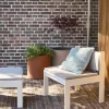 Hübsch Haus Loungestol H 71 x B 62 x L 65 cm - Aluminium/olefin - Beige