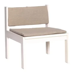 Hübsch Haus Loungestol H 71 x B 62 x L 65 cm - Aluminium/olefin - Beige