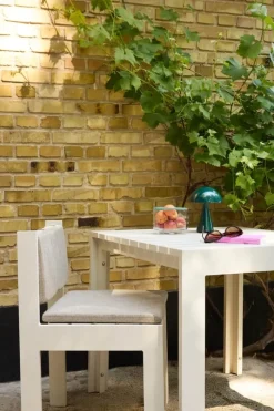 Hübsch Haus Loungestol H 71 x B 62 x L 65 cm - Aluminium/olefin - Beige