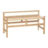 Hübsch Heritage Bænk H 55 x B 41 x L 100 cm - Egetræ/papirsnor - Natur
