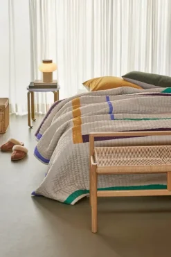 Hübsch Heritage Bænk H 55 x B 41 x L 100 cm - Egetræ/papirsnor - Natur