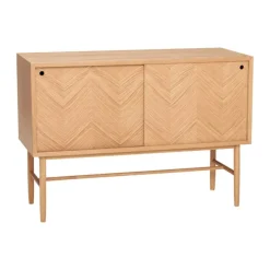 Hübsch Herringbone Kommode H 70 x B 40 x L 100 cm - MDF/egetræ - Natur