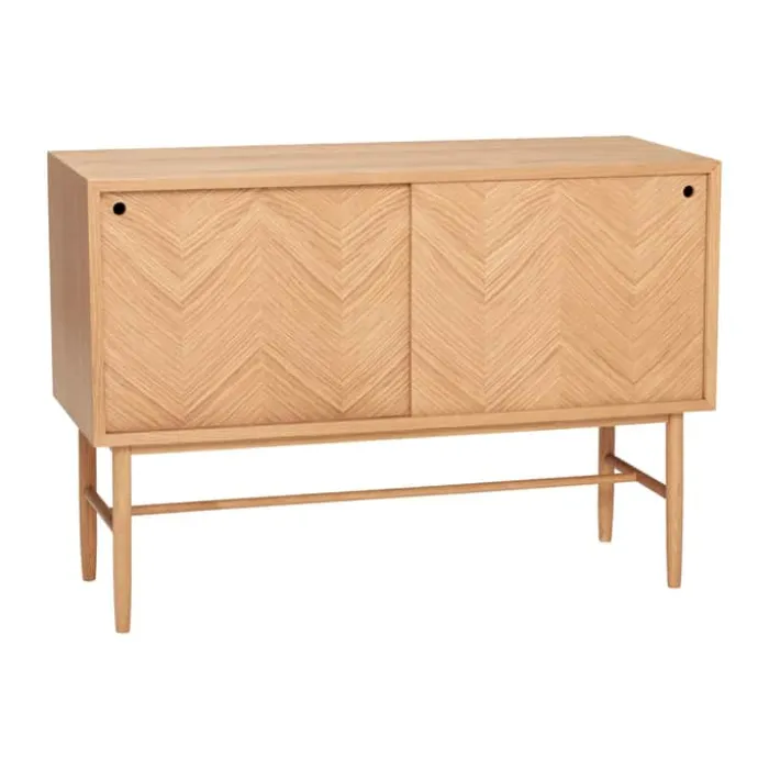Hübsch Herringbone Kommode H 70 x B 40 x L 100 cm - MDF/egetræ - Natur