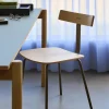 Hübsch Hock Spisebordsstol - 2 stk. H 78 x B 48 x L 44 cm - Egetræsfiner/MDF/jern - Natur/grøn