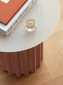 Hübsch Kiosk Lysestager - 2 stk. Ø 6 cm - Krystalglas - Gul/lilla