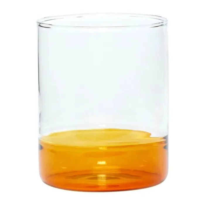 Hübsch Kiosk Vandglas - 6 stk. 38 cl - Glas - Ravfarve