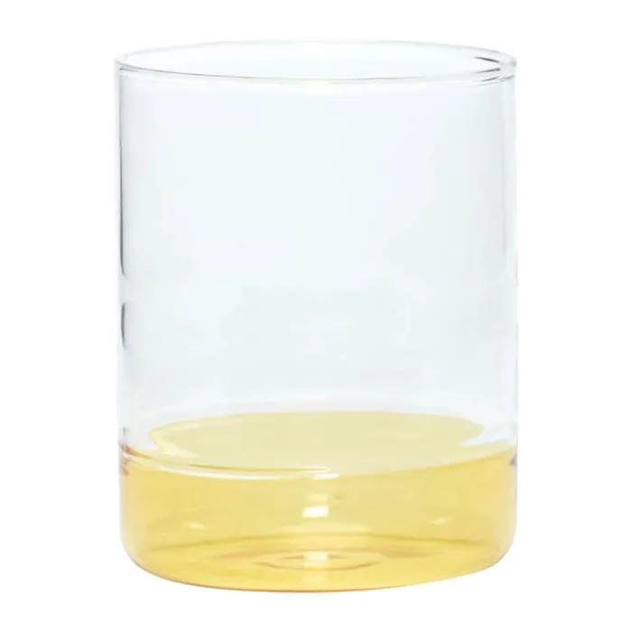 Hübsch Kiosk Vandglas - 6 stk. 38 cl - Glas - Gul