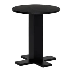 Hübsch Koohi Sidebord Ø 45 x H 50 cm - Egetræsfiner/MDF - Sort