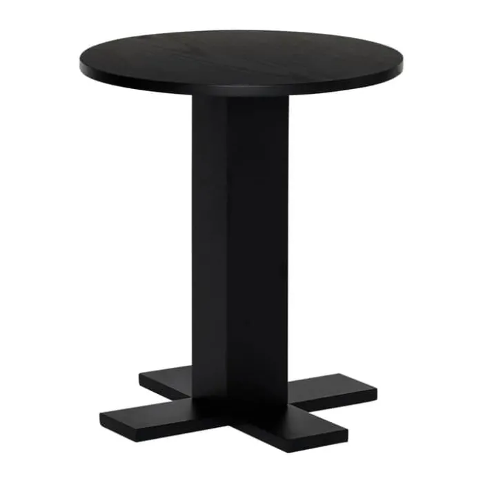 Hübsch Koohi Sidebord Ø 45 x H 50 cm - Egetræsfiner/MDF - Sort